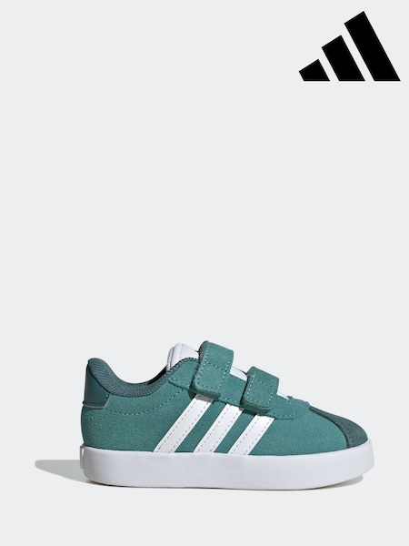 adidas Green VL Court 3.0 Hook and Loop Infant Trainers (AR8107) | R$ 295