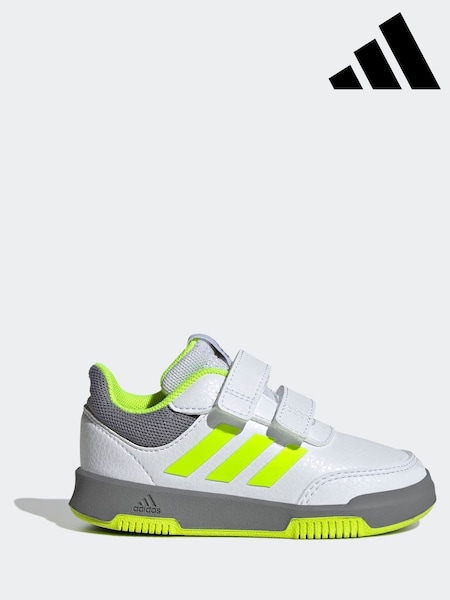 adidas White/Green/Grey Tensaur Hook and Loop Infant Trainers (AR8114) | €29