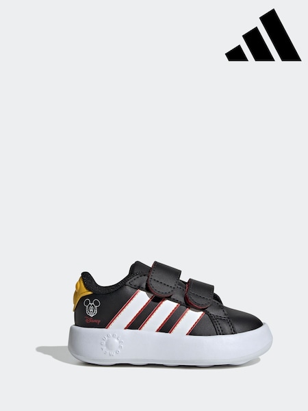 adidas Black Disney Mickey Mouse Grand Court Hook and Loop Infant Trainers (AR8151) | R$ 275