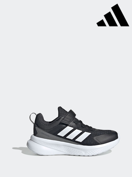 adidas Black/White Fortarun 4.0 Hook and Loop Kids Trainers (AR8157) | AED0