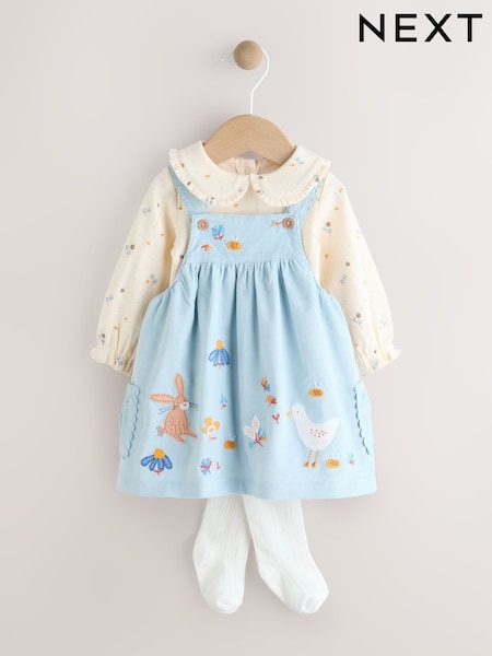 Blue Character Baby Pinafore Long Sleeve Bodysuit & Tights Set (0mths-2yrs) (AR8168) | €32 - €35