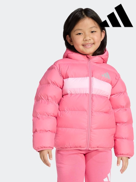 adidas Pink Synthetic Down Little Kids Jacket (AR8244) | AED349