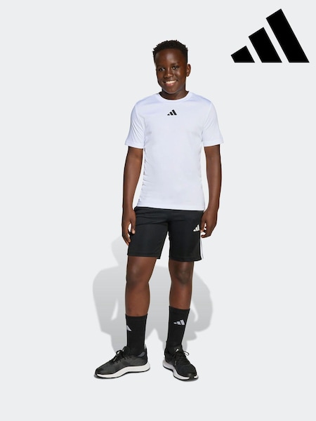 adidas White Train Essentials 3-Stripes T-Shirt Set Kids (AR8256) | R$ 245
