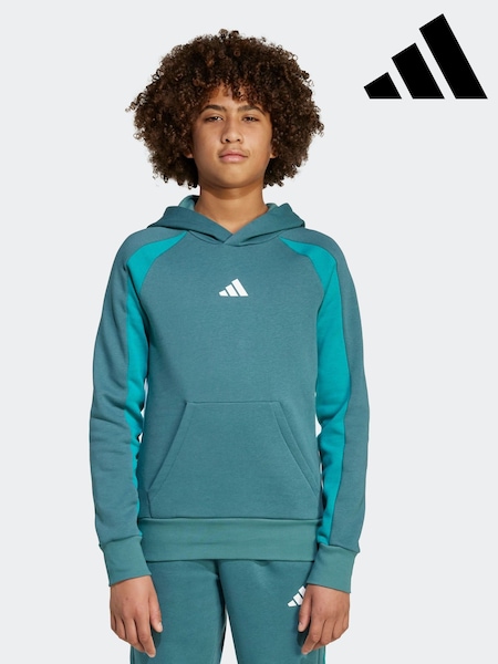 adidas Green Essentials Colorblock Fleece Hoodie Kids (AR8264) | €42