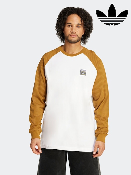 adidas Originals White Off Wabash Loose Baseball Jersey T-Shirt (AR8282) | AZN 88