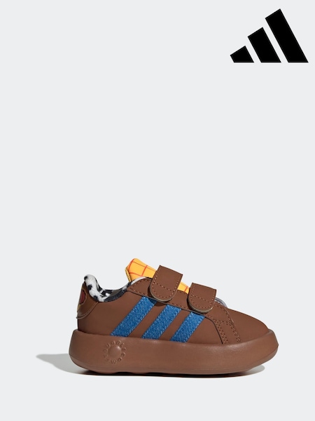 adidas Brown Disney Toy Story Grand Court Hook and Loop Infant Trainers (AR8357) | €37