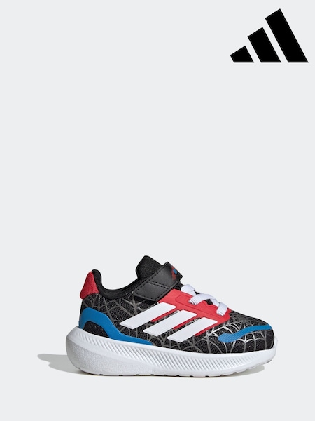 adidas Black Marvel Spider-Man Runfalcon Hook and Loop Kids Trainers (AR8364) | €42