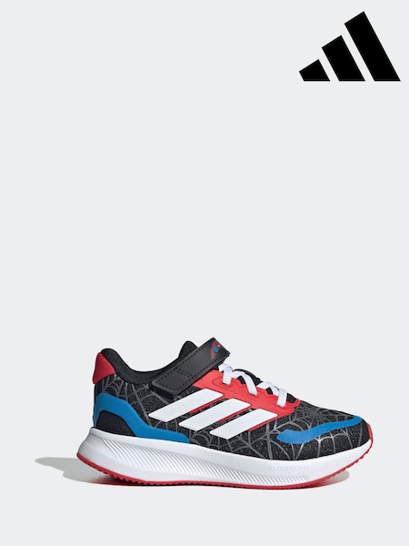 adidas Black Marvel Spider-Man Runfalcon Hook and Loop Kids Trainers (AR8389) | €42