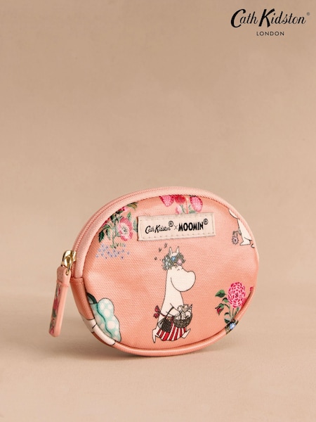 Cath Kidston Coral Pink Bunches Moomins Oval Coin Purse (AR8405) | R$ 150