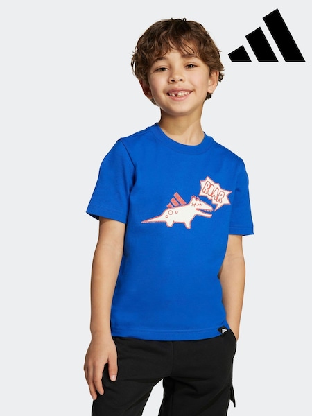 adidas Blue Adiraptor Graphic T-Shirt Little Kids (AR8431) | R$ 130