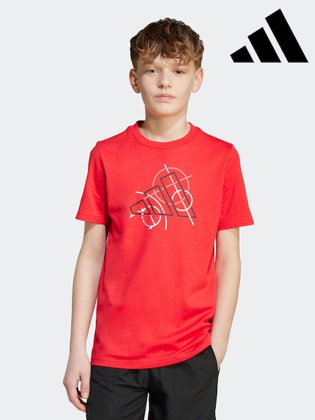 adidas Red Tech Outline Graphic T-Shirt Kids (AR8439) | R$ 130