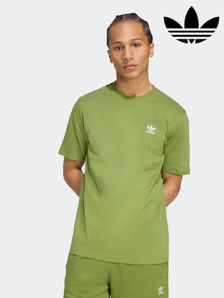 Green - adidas Originals Trefoil Essentials T-Shirt (AR8467) | 164 LEI