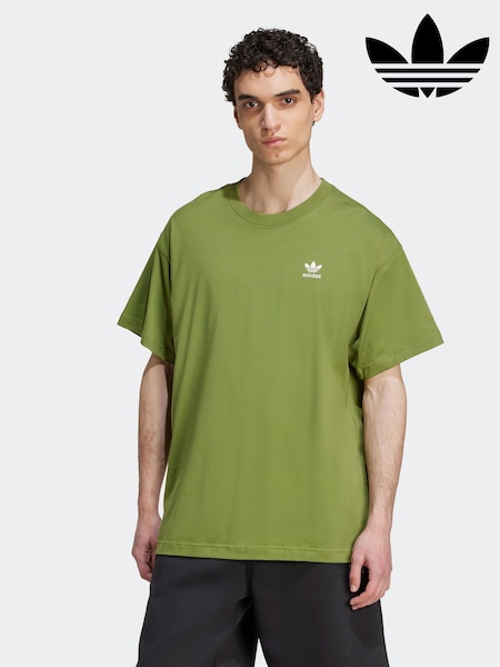 adidas Originals Green Oversized Trefoil Essentials T-Shirt (AR8471) | AZN 55