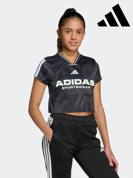 adidas Grey House of Tiro Colors of Football Crop Kids T-Shirt (AR8509) | R$ 195