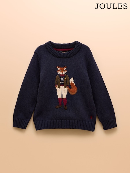 Joules Jonty Blue Intarsia Knitted Jumper (AR8592) | 1,562 UAH - 1,742 UAH