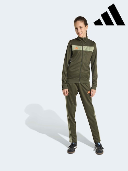 adidas Green Tiro 25 Essentials Kids Tracksuit (AR8602) | AED233