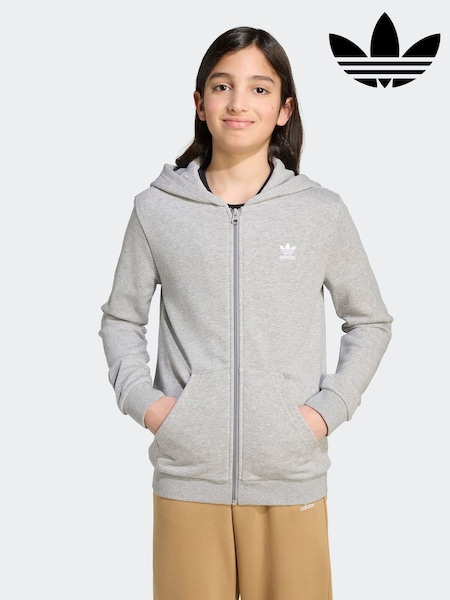 adidas Originals Grey Full-Zip Hoodie Kids (AR8628) | €44
