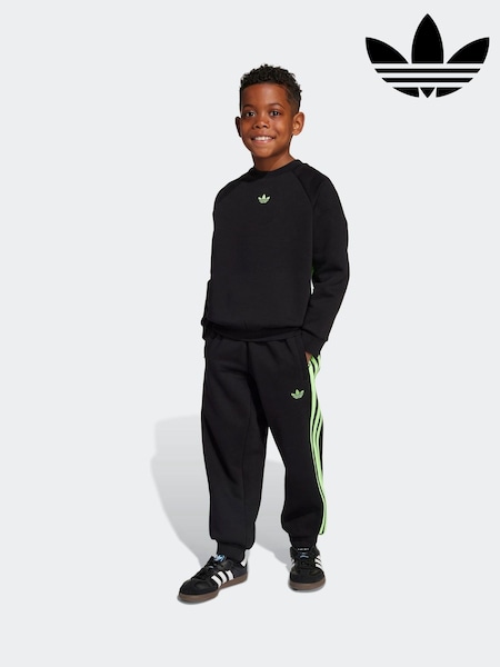 adidas Originals Black Little Kids Sweatshirt and Joggers Set (AR8629) | €53