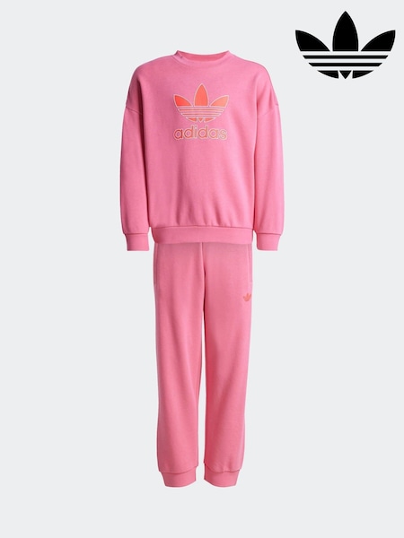 adidas Originals Pink Trefoil Sweatshirt and Jogger Set Little Kids (AR8656) | €53