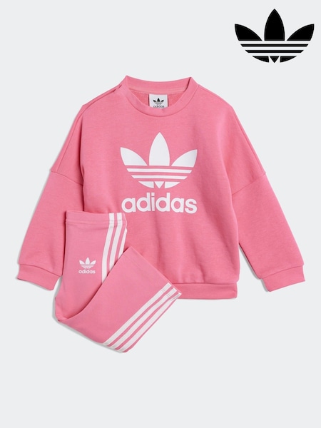 adidas Originals Pink Loose Sweatshirt and Flared Leggings Set (AR8658) | €48