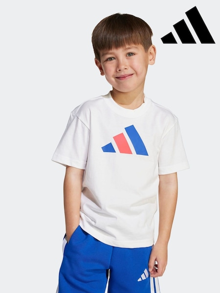 adidas White Essentials Little Kids T-Shirt (AR8665) | AED70