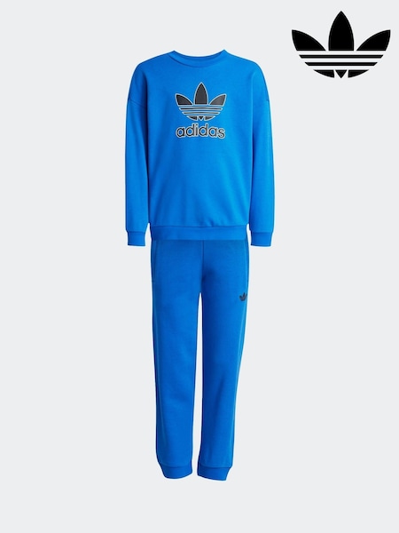adidas Originals Blue Little Kids Sweatshirt and Joggers Set (AR8683) | €57