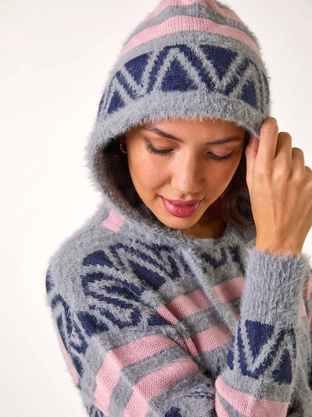 Roman Jacquard Knit Hoodie (AR8814) | ‏302‏₪