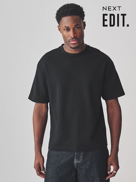 Black Edit Poly Crop T-Shirt (AR8822) | €21