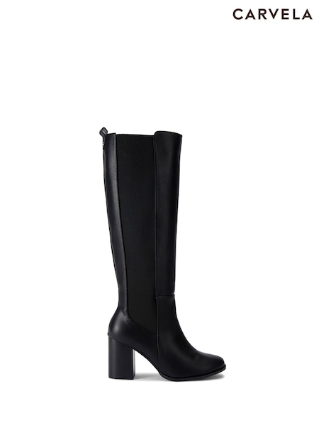 Carvela Toodle High Leg Black Boots (AR8947) | 886 LEI