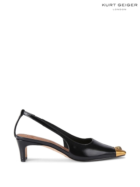 Black - Kurt Geiger London Regent Low Open Court Black Shoes