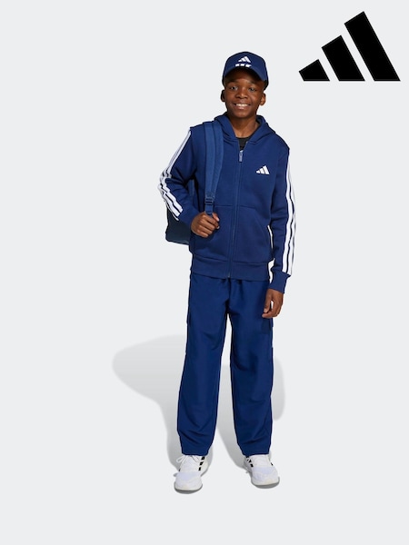 adidas Blue Essentials Full Zip Kids Hoodie (AR8995) | R$ 325