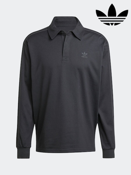 Negru - adidas Originals Adicolor Rugby Polo Shirt (AR8996) | 298 LEI