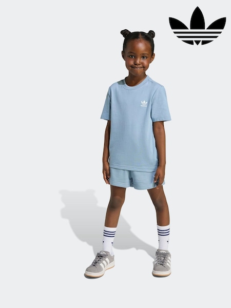 adidas Originals Blue Little Kids T-Shirt & Shorts Set (AR9025) | €46