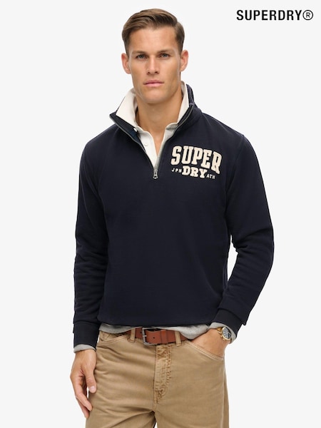 Superdry Vintage Athletic Zip Henley 100% Cotton Jumper (AR9063) | 3 605 грн
