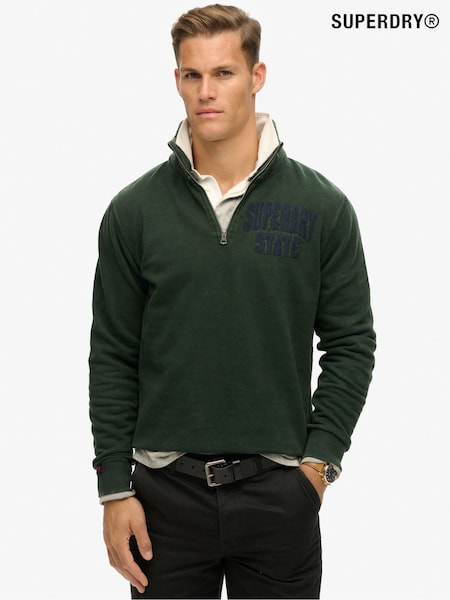 Superdry Vintage Athletic Zip Henley 100% Cotton Jumper (AR9066) | 3 605 грн