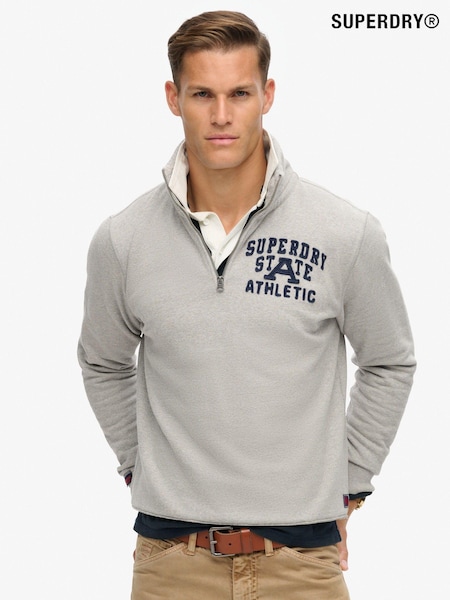 Superdry Vintage Athletic Zip Henley 100% Cotton Jumper (AR9068) | 3 605 грн