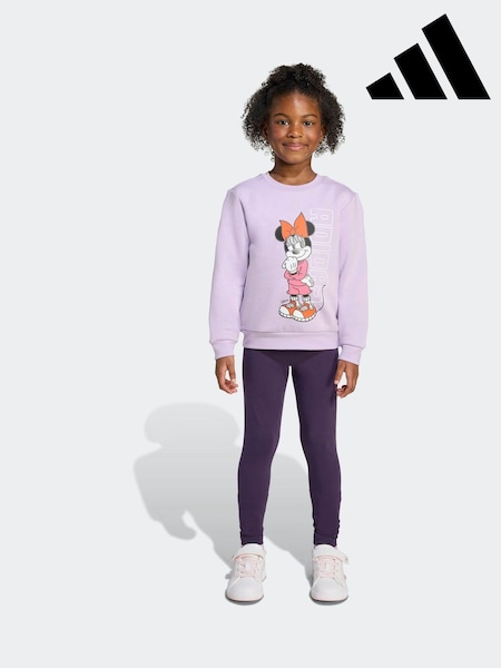 adidas Purple Disney Minnie Mouse Sweatshirt and Legging Set Little Kids (AR9081) | €60