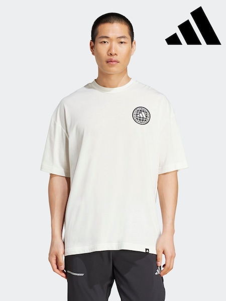 adidas White Power Graphic T-Shirt (AR9102) | AED163