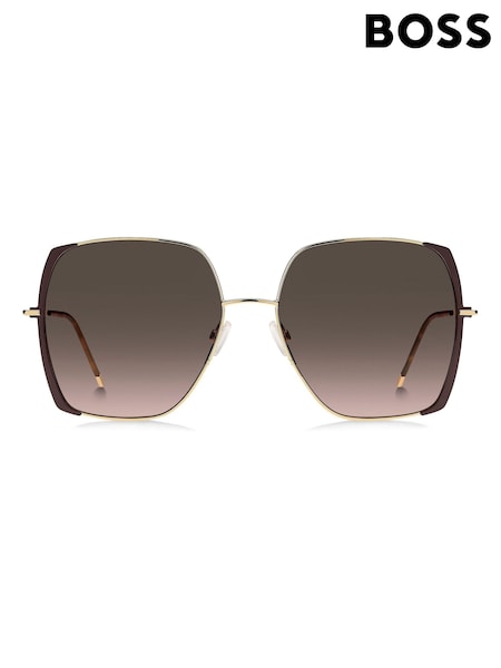 BOSS Oversized Gold Square Sunglasses (AR9335) | €239