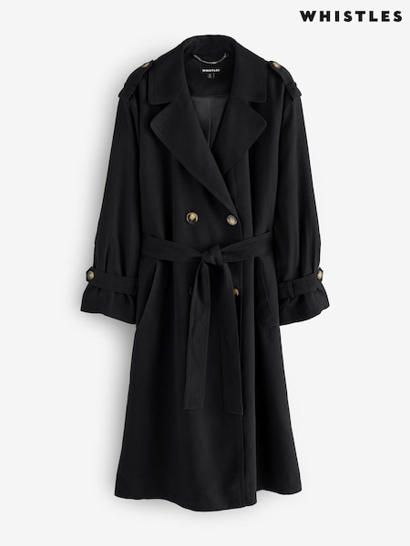 Whistles Black Riley Trench Coat (AR9408) | €253