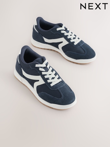 Navy Blue Standard Fit (F) Elastic Lace Trainers (AR9523) | AZN 60 - AZN 77