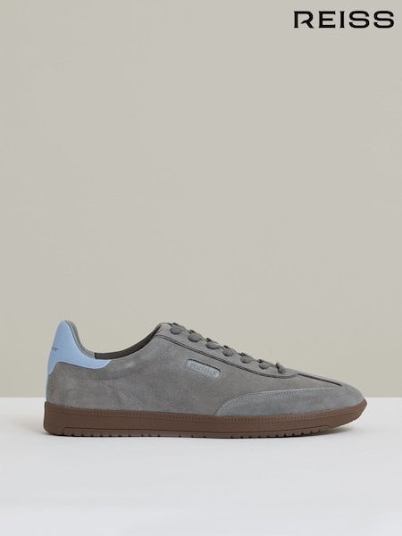Reiss Dark Grey Bode Suede Low-Top Trainers (AR9573) | €185