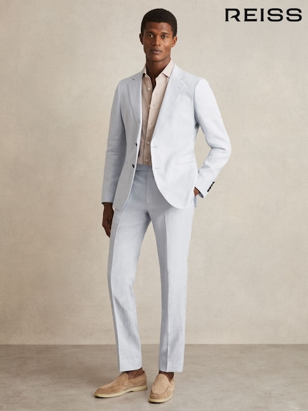 Azul suave - Reiss Kin Slim Fit Suit Trousers (AR9625) | 195 €