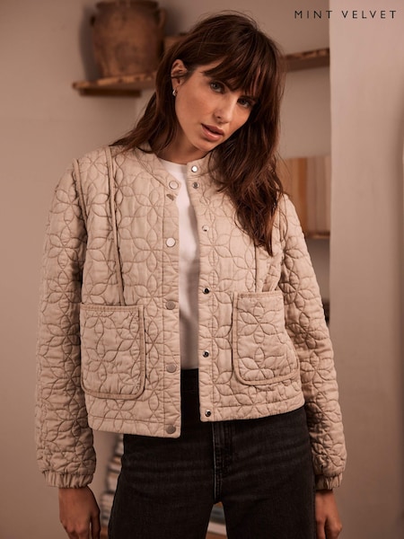 Mint Velvet Washed Quilted Jacket (AR9644) | ‏779‏₪