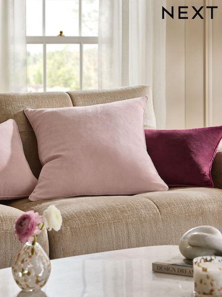 Pink 59 x 59cm Soft Velour Cushion (AR9692) | AED83