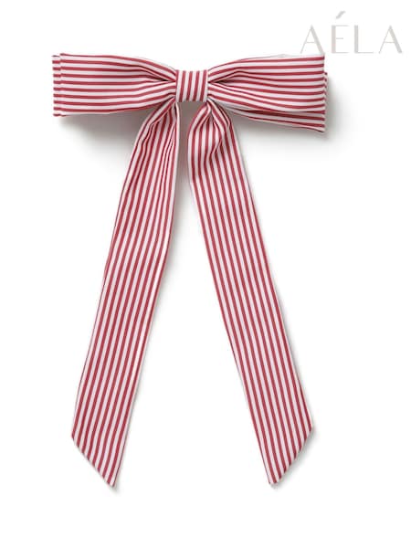 Aela Pink Stripe Skinny Hair Bow (AR9731) | €12