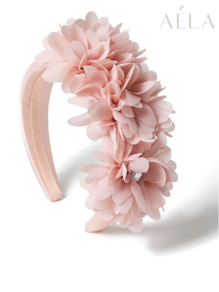 Aela Pink Padded Flower Aliceband (AR9752) | €27