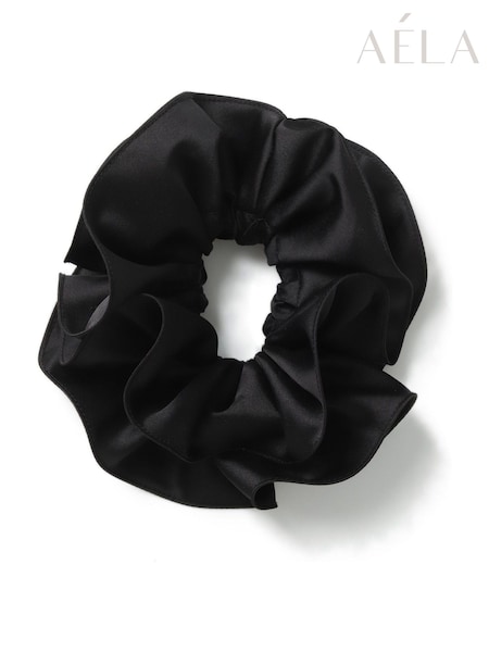 Aela Black Satin Ruched Scrunchies (AR9771) | 14 €