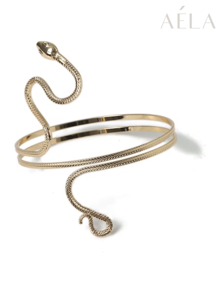Aela Gold Tone Snake Arm Cuff Bracelet (AR9774) | 901 UAH