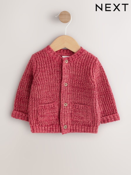Red 100% Cotton My First Christmas Baby Knitted Cardigan (AR9797) | AED81